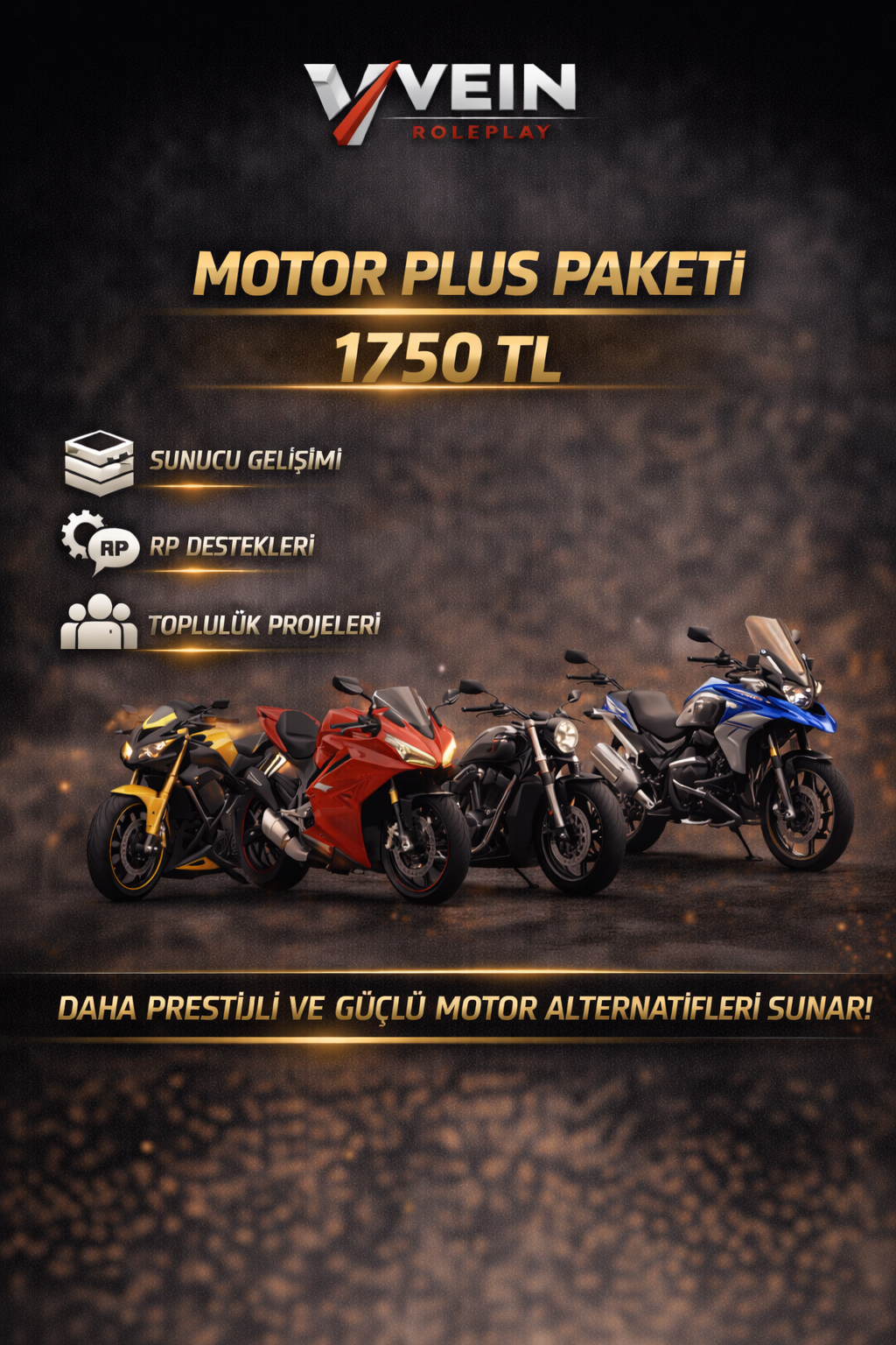 🖤 Motor — Donate Paketleri