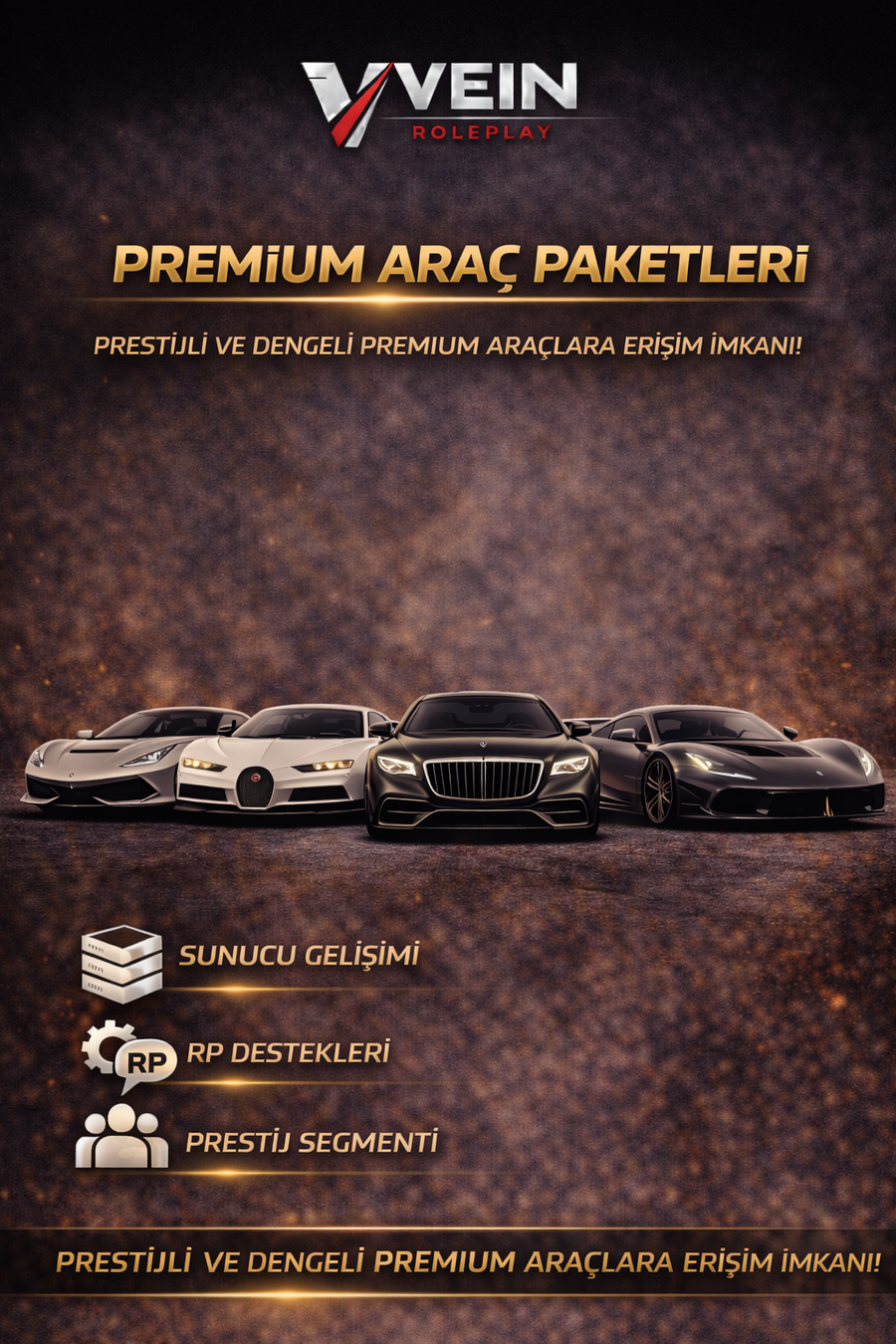 🖤 Premium Cars Donate — Destek Paketleri