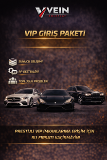 🖤 VIP Cars Donate — Destek Paketleri