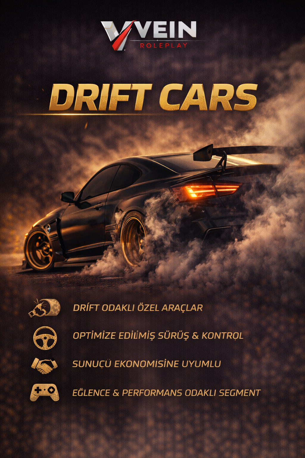 🖤 Drift Cars Donate — Özel Paket