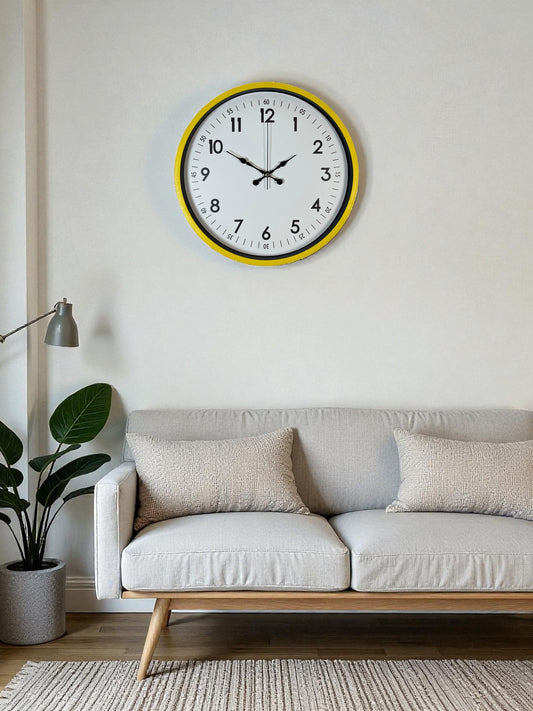 Zentime 36 Cm Sarý Dekoratif Duvar Saati