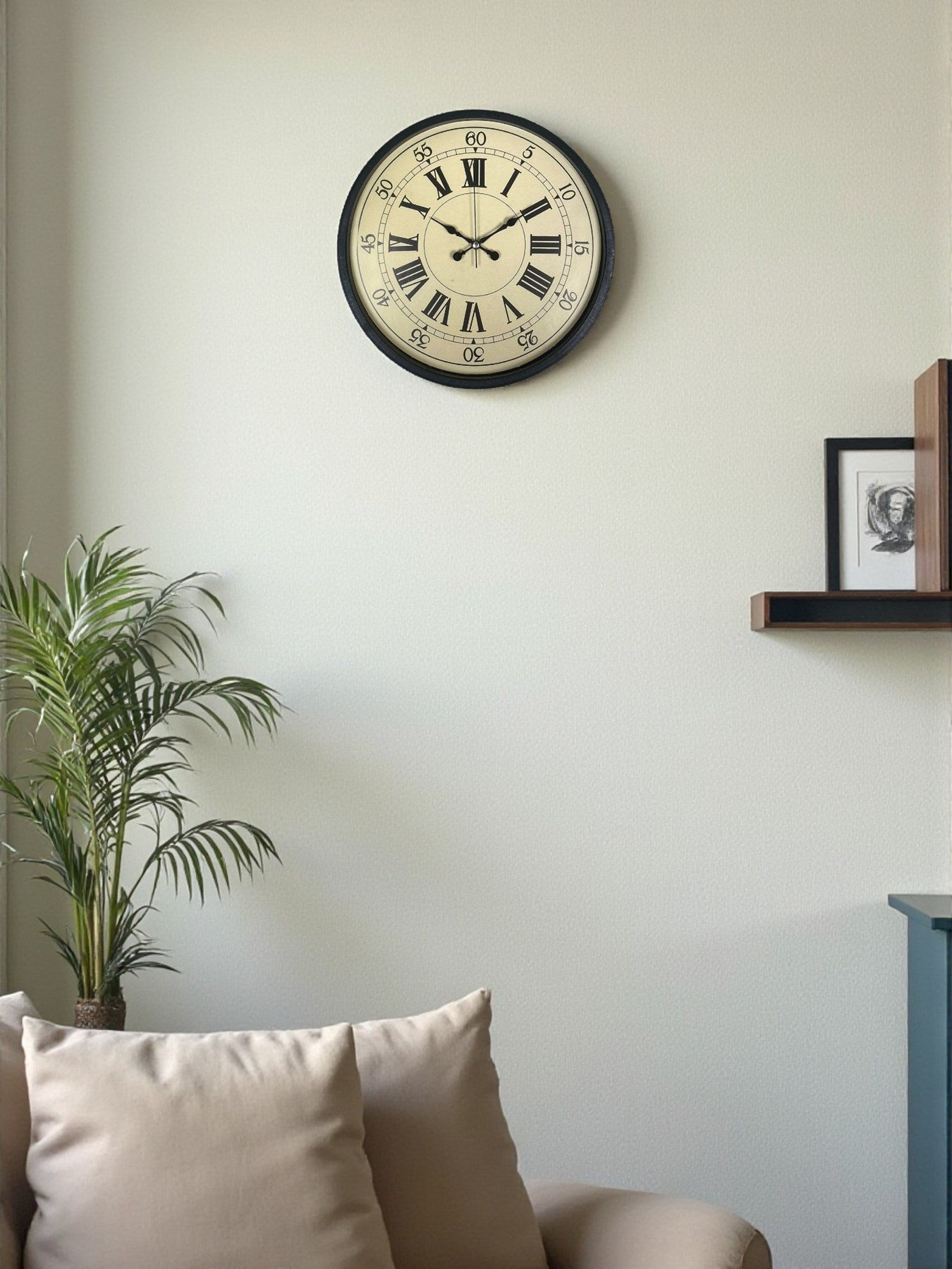 Zentime 36 Cm Siyah Dekoratif Duvar Saati