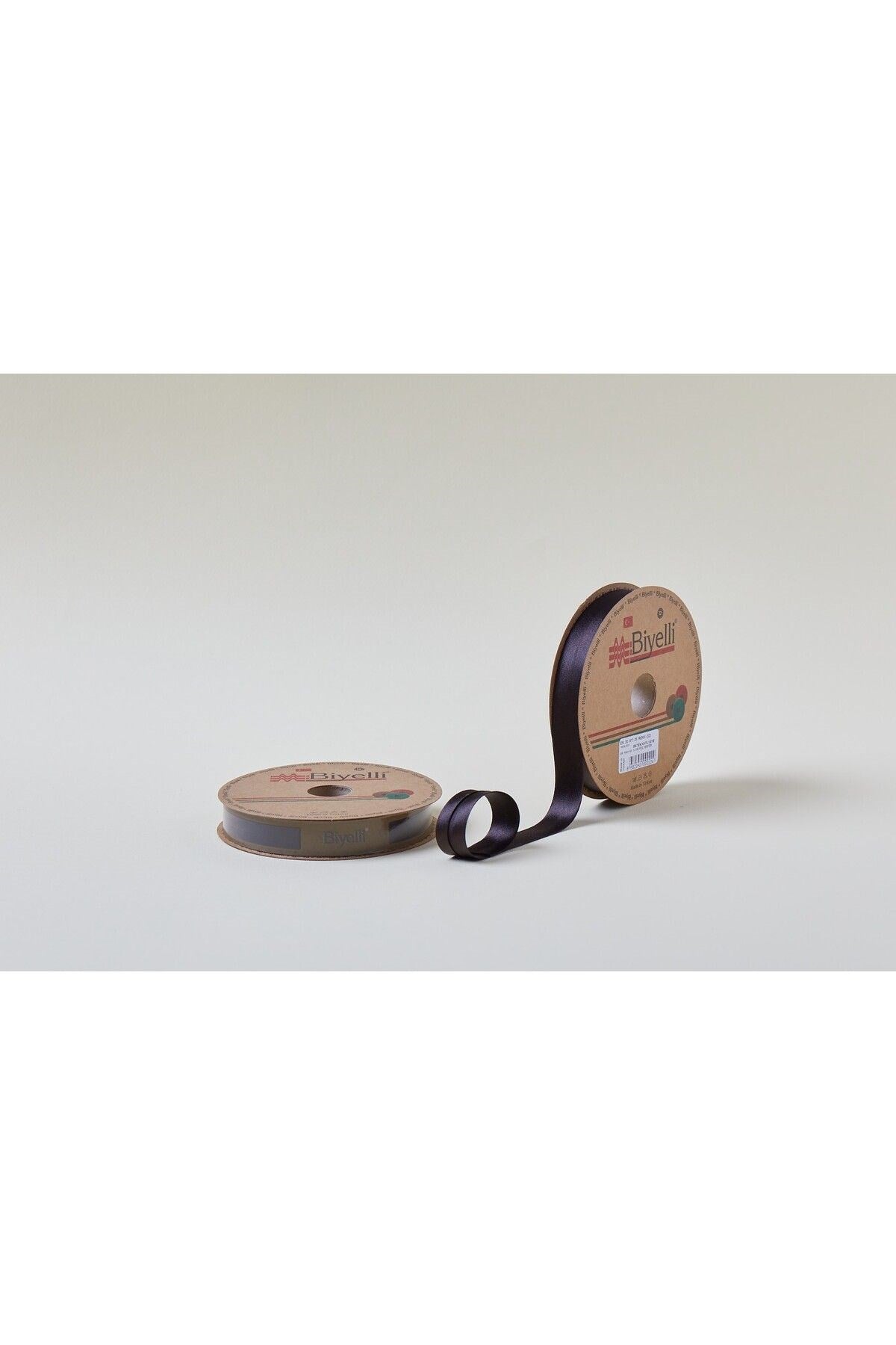 Biye Saten Katlý 023 Koyu Kahve 2 cm 25 Metre %100 Polyester