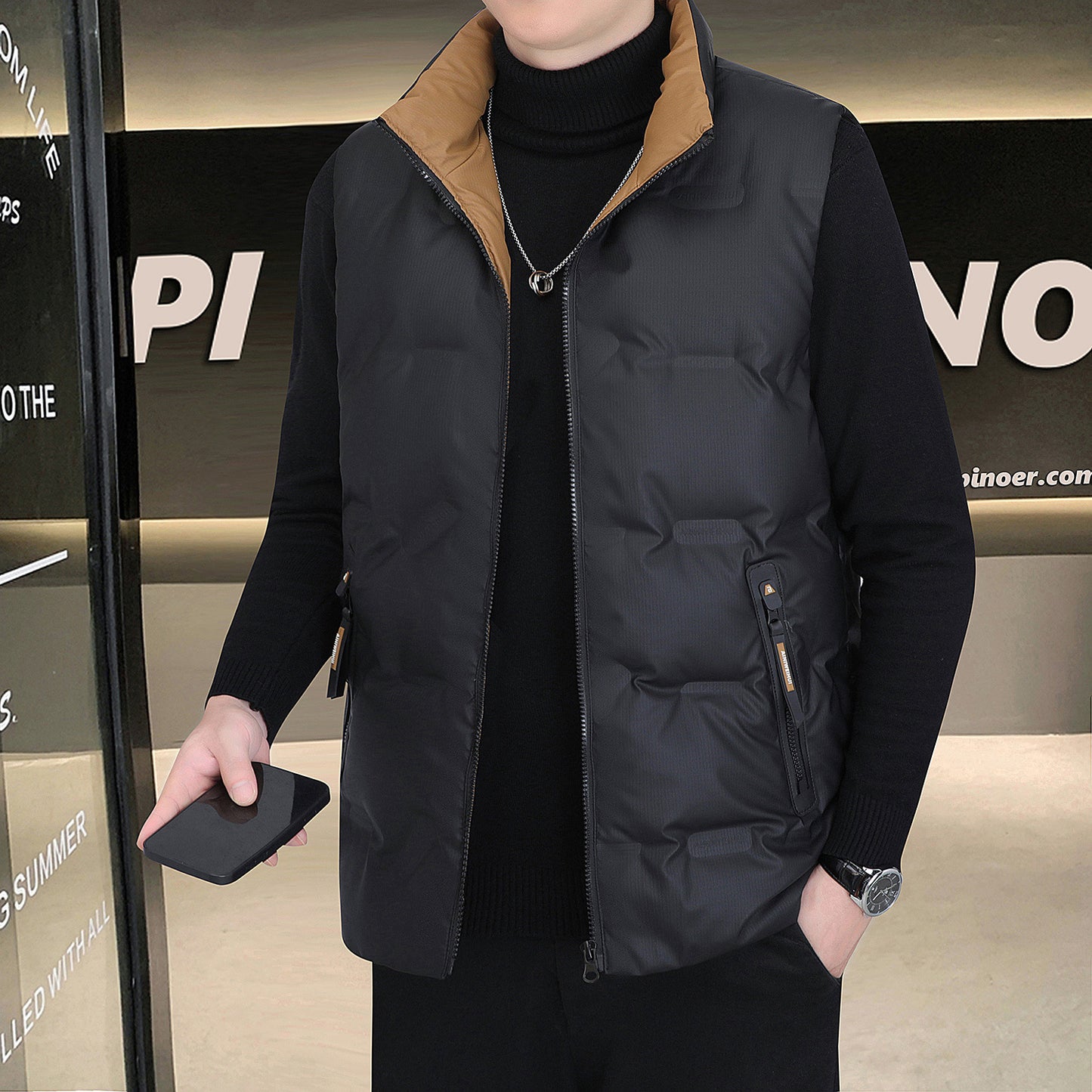 Herren Daunenweste – Warme Daunenjacke, Outdoor & Freizeit