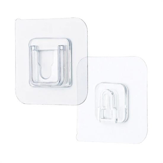 BUFFER® Eþya Sabitleme Askýsý 10 Çift Þeffaf Çift Taraflý Yapýþkanlý Geçmeli Klips