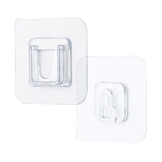 BUFFER® Eþya Sabitleme Askýsý 10 Çift Þeffaf Çift Taraflý Yapýþkanlý Geçmeli Klips