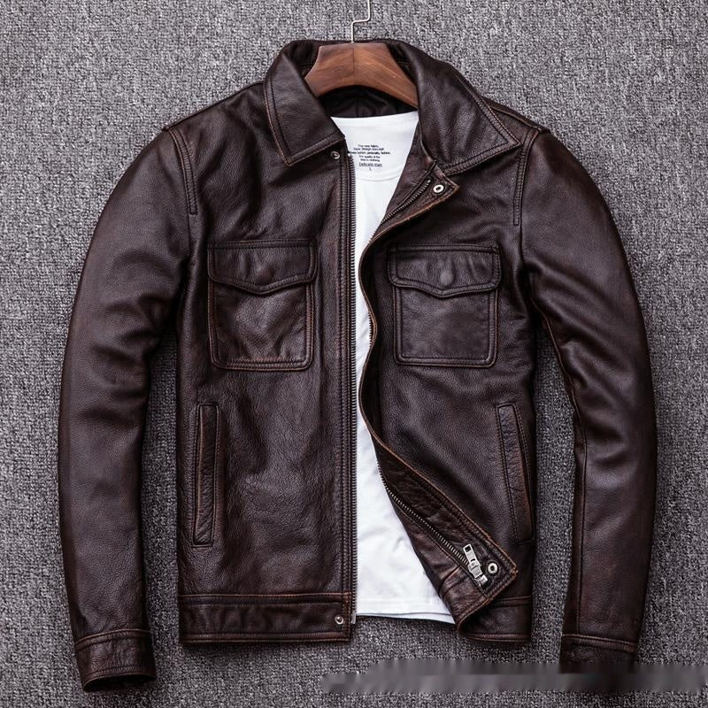 Herren Lederjacke – Retro Kurzjacke im Slim Fit Stil | Zeitlos & Stylisch 2025