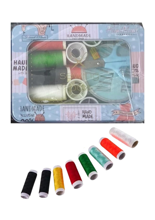 Ýplik Set Teneke Kutu Kare Plastik Dikiþ Seti