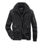 Herren Winterjacke – Lammfell, Baumwollgefüttert, Fleece & Dick