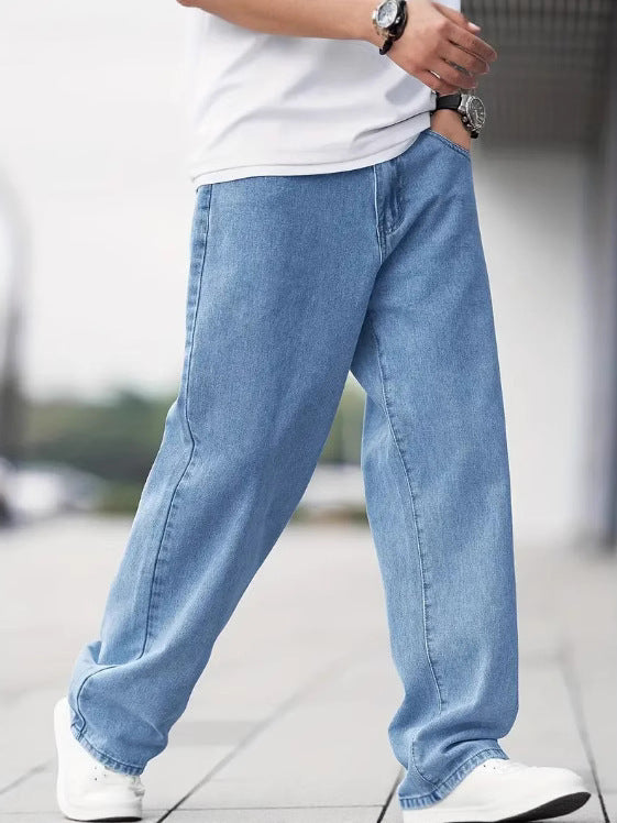 Herren Jeans – Basic, Gerade Passform, Locker, Freizeit