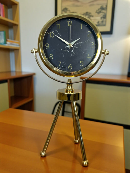 Zentime Gold Lüks Üç Ayaklý Masa Saati