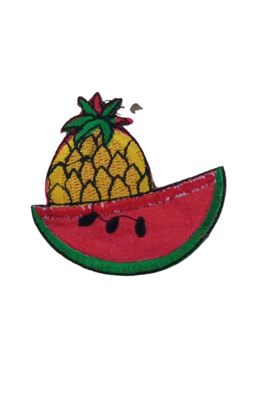 Aplike Ütü Ýle Yapýþan Karpuz-Ananas Desen