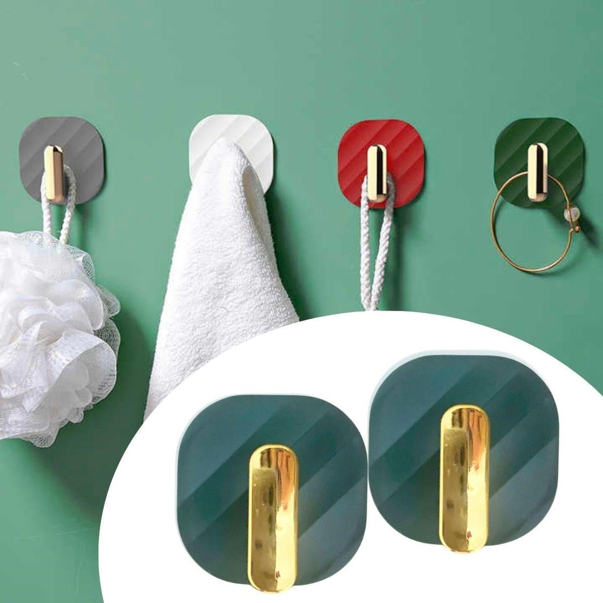 BUFFER® 2li Yapýþkanlý Retro Askýlýk Dolap Kapak Kulpu Yeþil