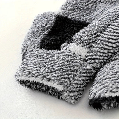 Herren Kunstpelzjacke mit Karomuster – Europäischer & Amerikanischer Stil | Herbst & Winter 2025