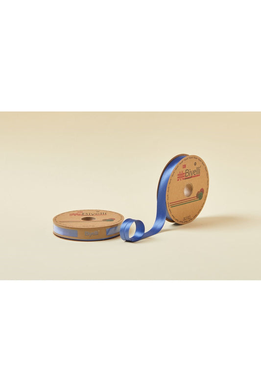 Biye Saten Katlý 078 Ýndigo 2 cm 25 Metre %100 Polyester