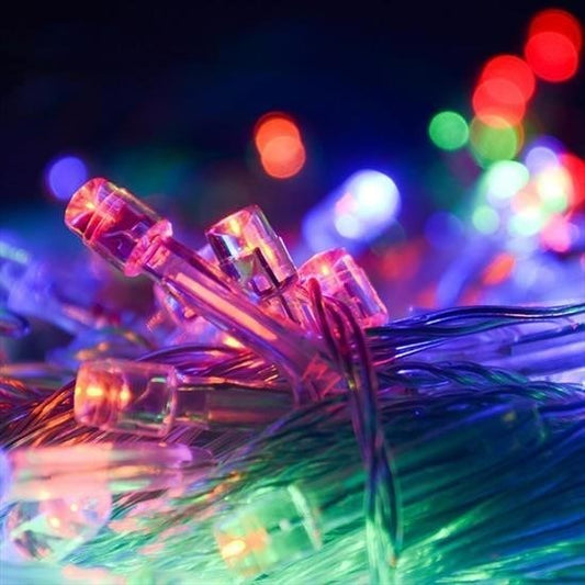 BUFFER® 10 Metre 100 Ledli 8 Fonksiyonlu Karýþýk Renkli RGB Led Lamba