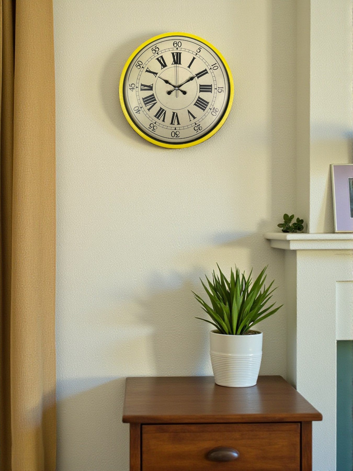 Zentime 36 Cm Sarý Dekoratif Duvar Saati