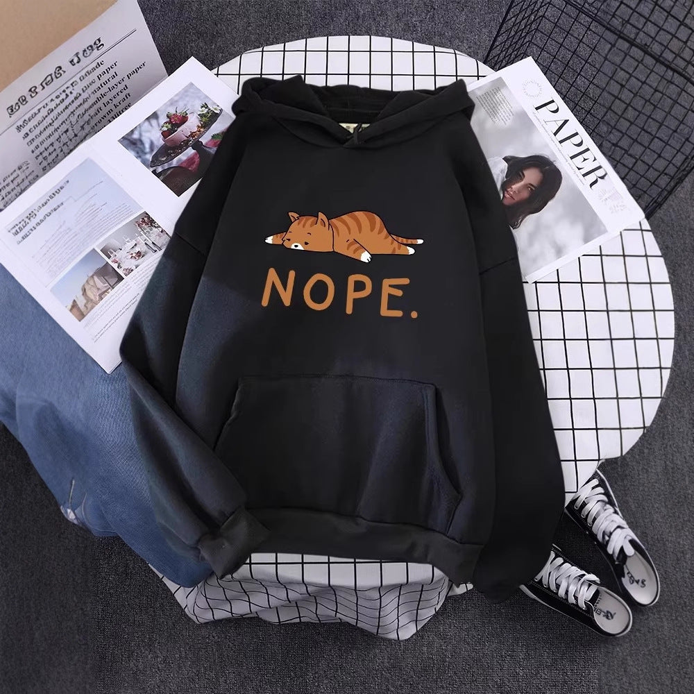 Katzen Hoodie aus Fleece – Herbst & Winter | Lockerer Kapuzenpullover | Warm & Gemütlich