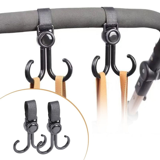 BUFFER® 2'li Bebek Arabasý, Motor, Bisiklet Eþya Taþýma Aparatý Plastik Kanca