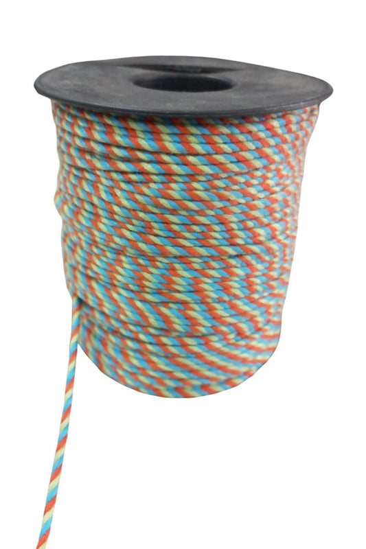 Bileklik ipi,hediye Paketleme ipi, Þans, Bereket, Aþk, Þifa, Güç 10 mm Pamuk  10 metre Yeþil