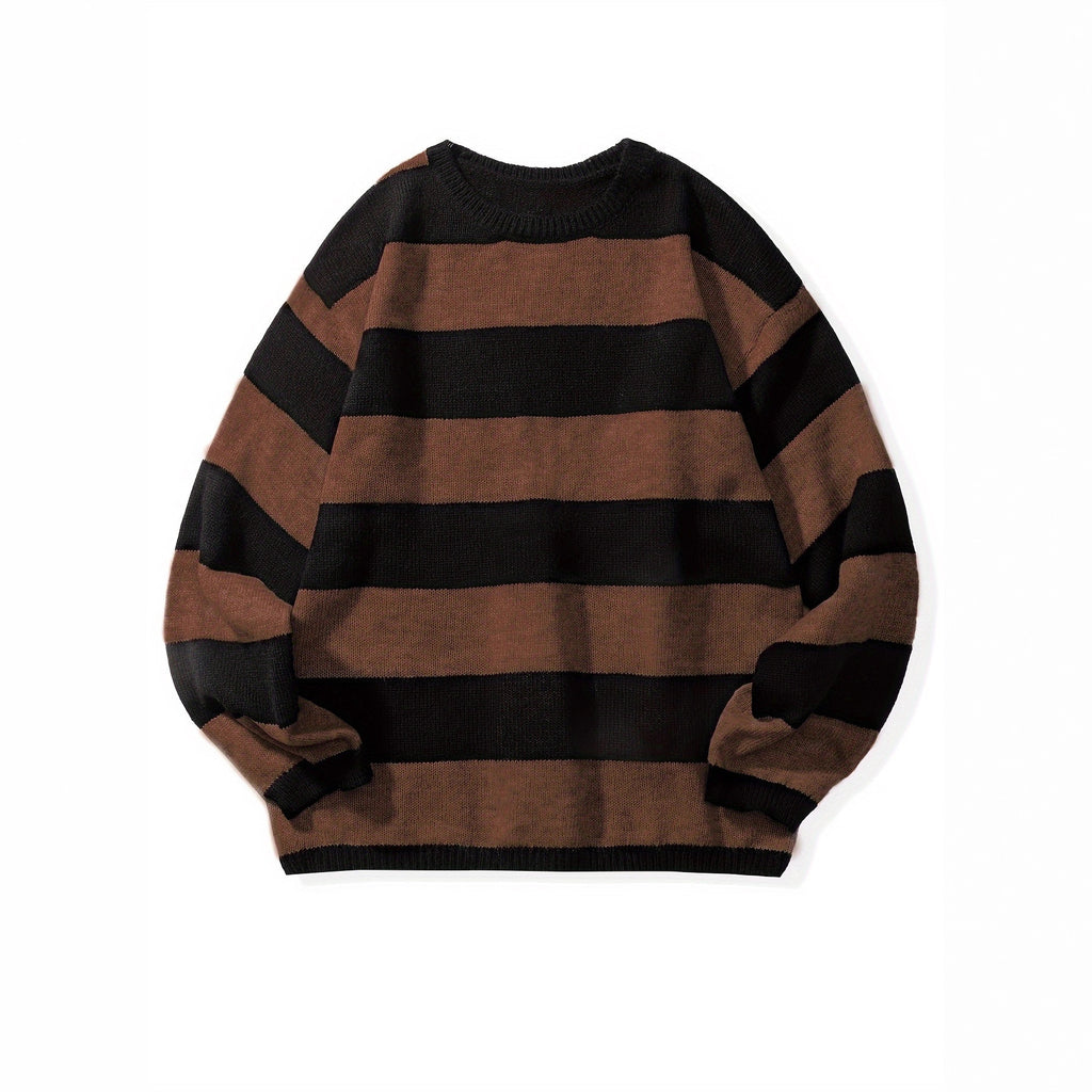 Herren Strickpullover – Hochwertig, Locker, American Retro Stil