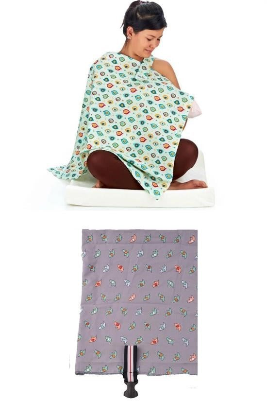 BUFFER® Kullanýþlý Bebek Emzirme Önlüðü Kuþ Desenli