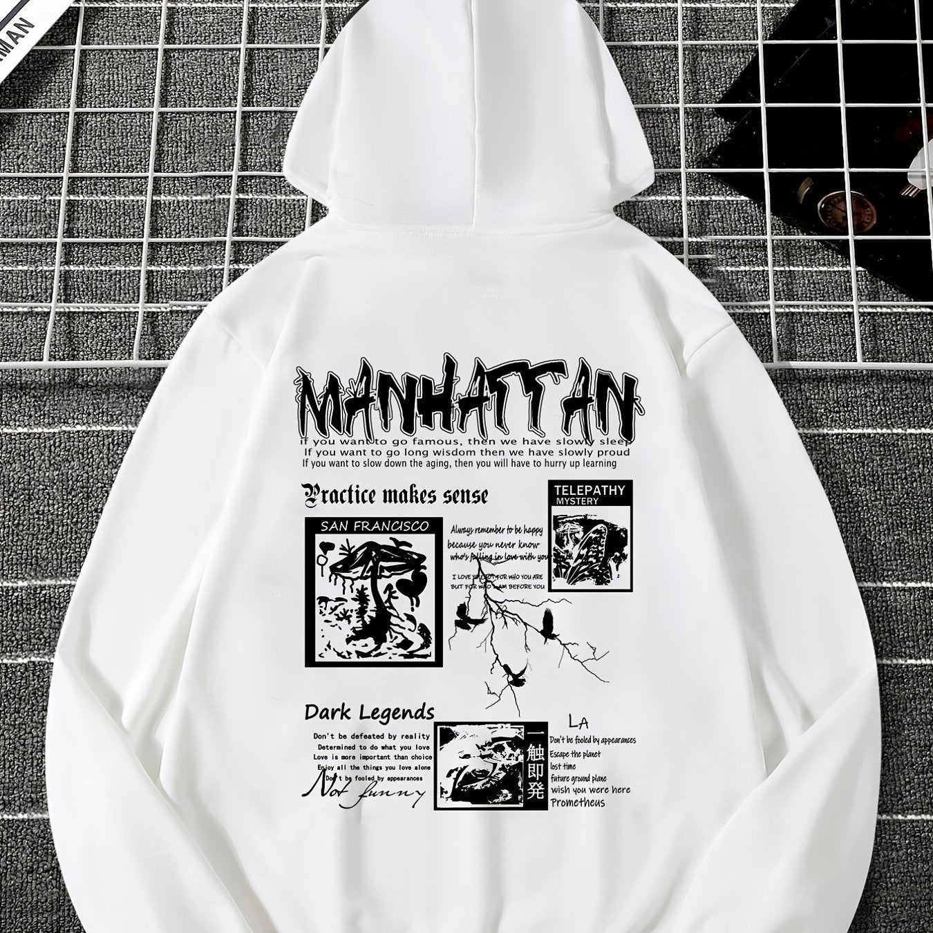 Herren Hoodie – Lässig, Mit Kordelzug & Taschen, Freizeit