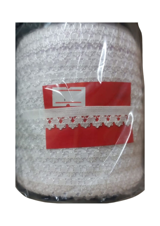 Çamaþýr Lastiði Dantelli 1 cm 75 Metre 1 Top Beyaz 1. Model