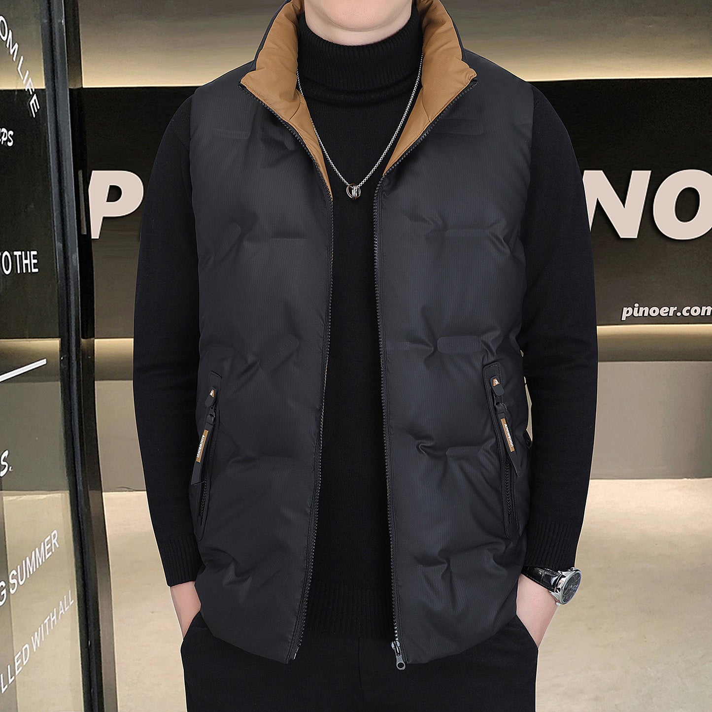 Herren Daunenweste – Warme Daunenjacke, Outdoor & Freizeit