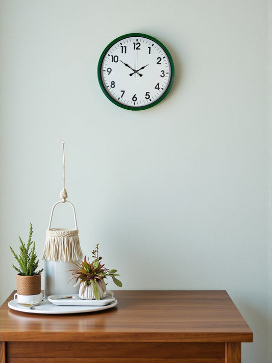 Zentime 36 Cm Yeþil Dekoratif Duvar Saati