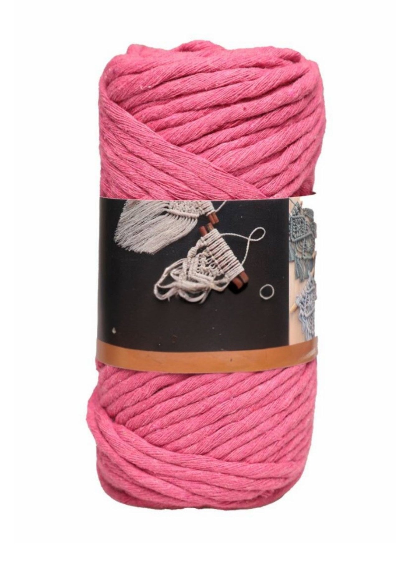 Pamuk Makrome 4 mm Ýp Þeker Pembe