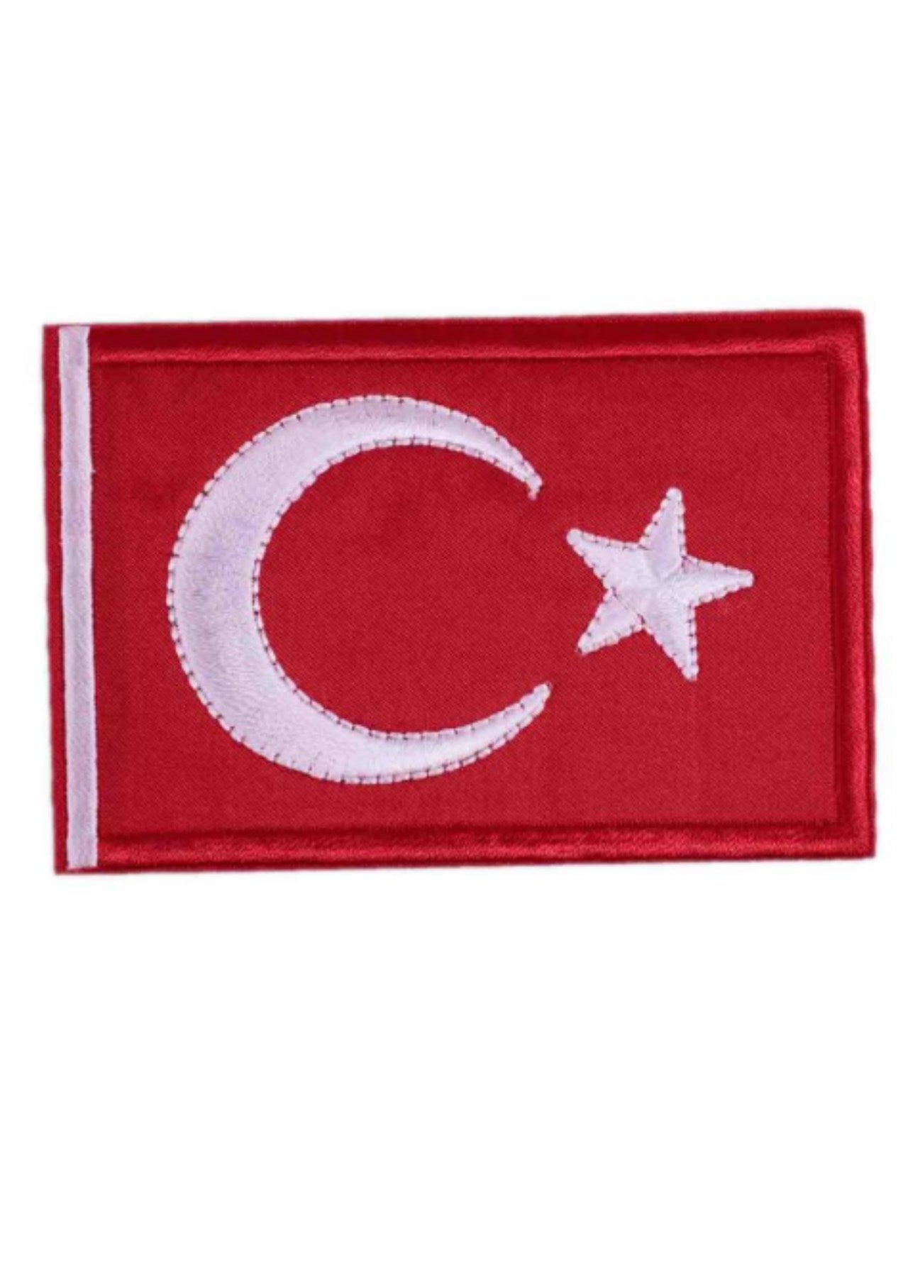 Aplike Ütü Ýle Yapýþan Türk Bayraðý Dikdörtgen Arma 6x4 cm