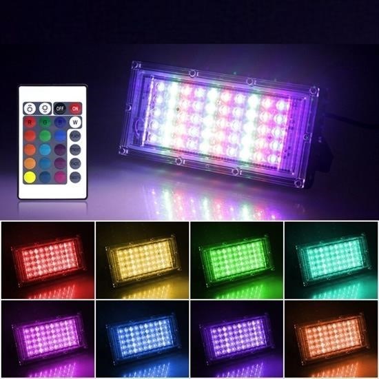 BUFFER® Kumandalý Led Iþýk Dýþ Cephe AydýnlatmasýÇok Renkli RGBLed Panel Iþýk PartiLed Aydýnlatma