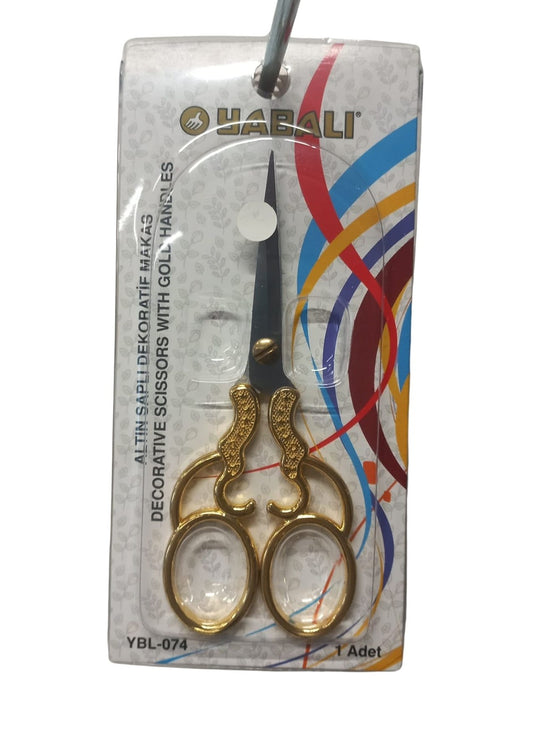 Nakýþ Makasý Altýn Saplý Dekoratif Makas YBL-074 Model 2