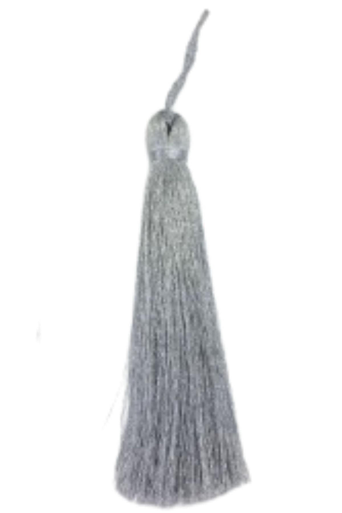 Püskül Tekli 10 cm 1 Adet Gümüþ