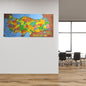 BUFFER® Renkli Türkiye Haritasý Manyetik Yapýþtýrýcý Gerektirmeyen Duvar Stickerý 118 CM * 56 CM