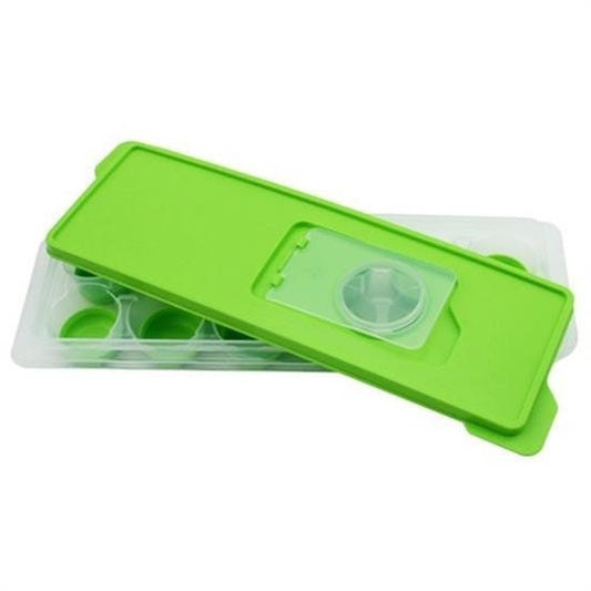 BUFFER® 12li Kapaklý Yapýþmaz Silikon Tabanlý Plastik Küp Buz Kalýbý