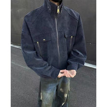 Herren Detroit Jacke – Loose Fit Streetwear Mantel mit Stehkragen