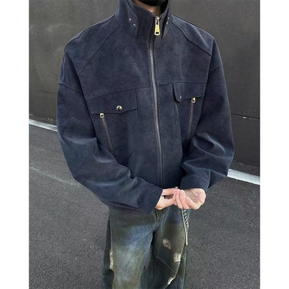 Unisex Stickerei Jacke – Lässig, Langarm, Streetwear Style