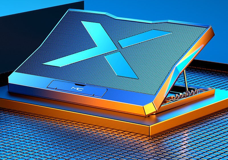 Foldable Laptop Cooling Base with Fans – Height-Adjustable Desktop Laptop Cooler with USB