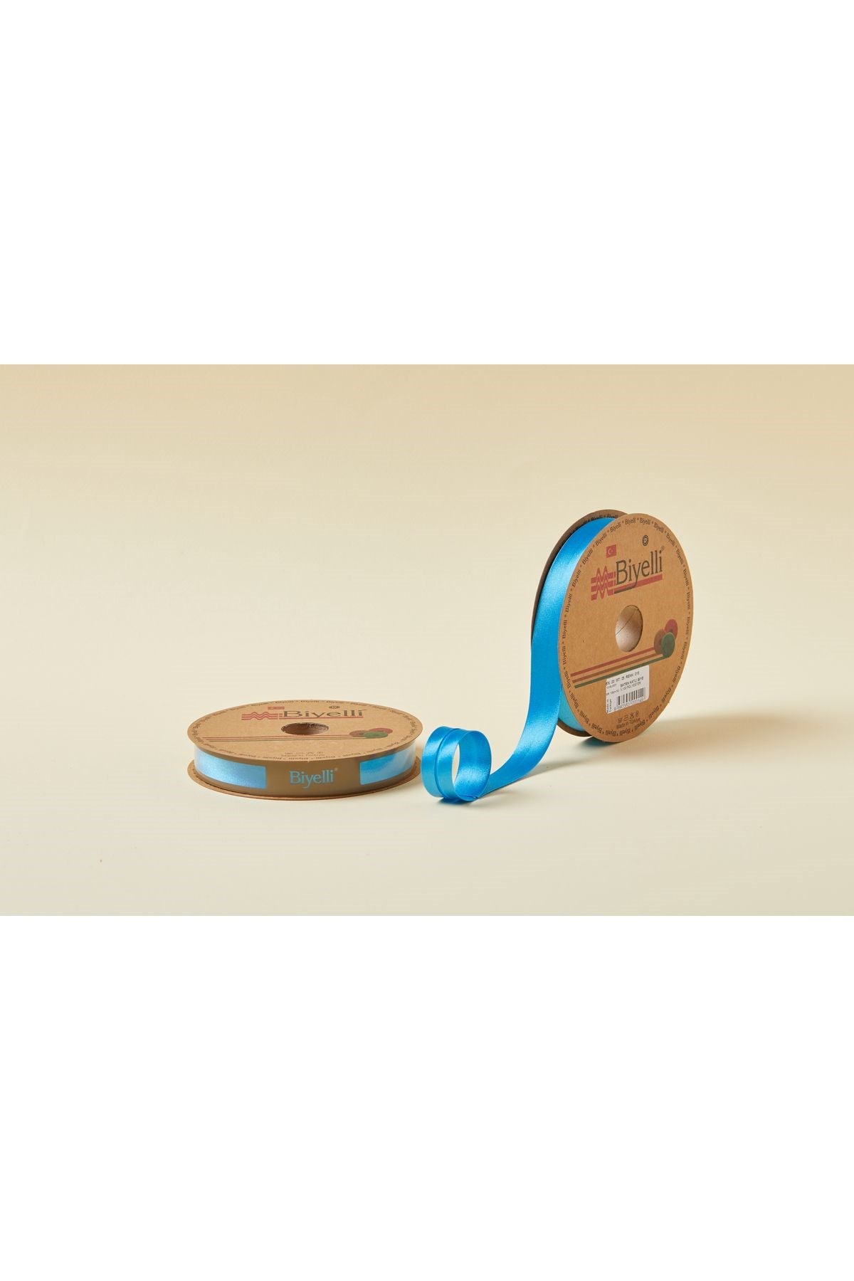 Biye Saten Katlý 015 Turkuaz 2 cm 25 Metre %100 Polyester