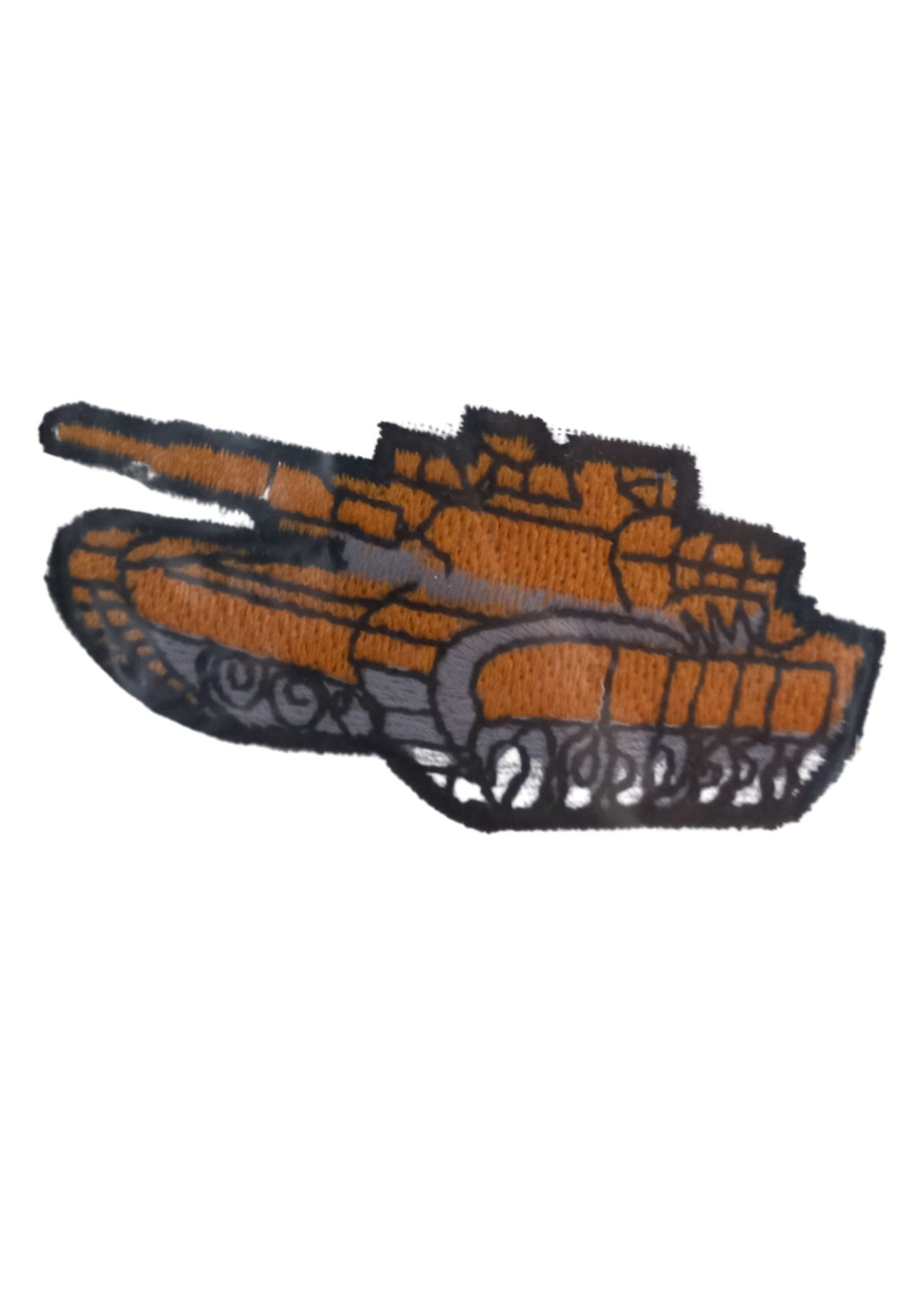 Aplike Ütü Ýle Yapýþan Tank Turuncu Arma 4x3 cm