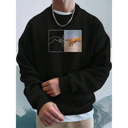 UnisexSweatshirt – Street Style, Handbedruckt, Lässig