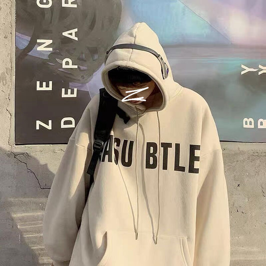 American Style Herren Kapuzenpullover – Plus Size, Samt, Locker, Herbst & Winter