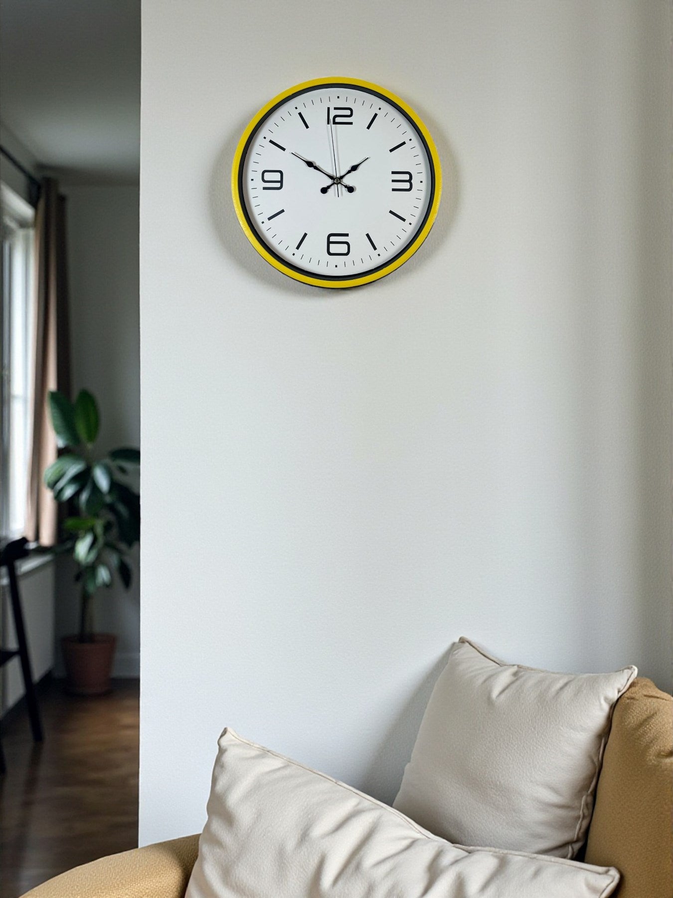 Zentime 36 Cm Sarý Dekoratif Duvar Saati