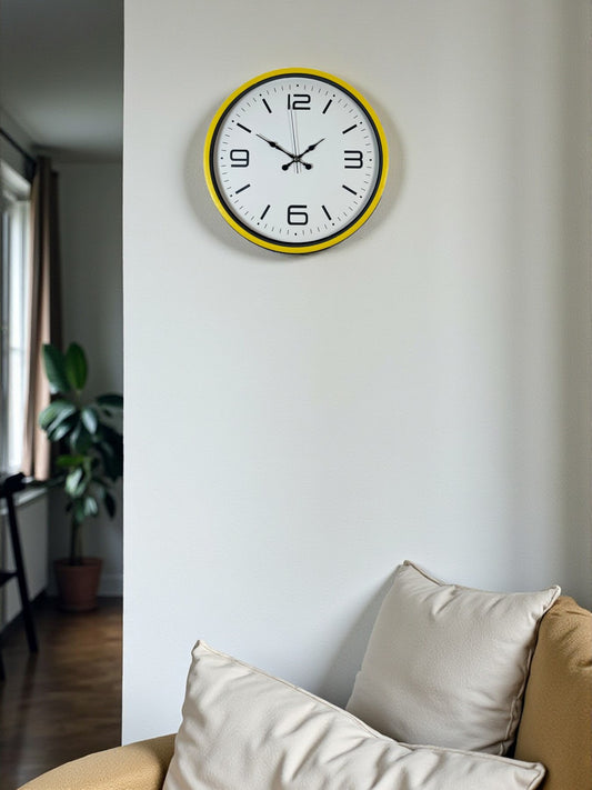 Zentime 36 Cm Sarý Dekoratif Duvar Saati