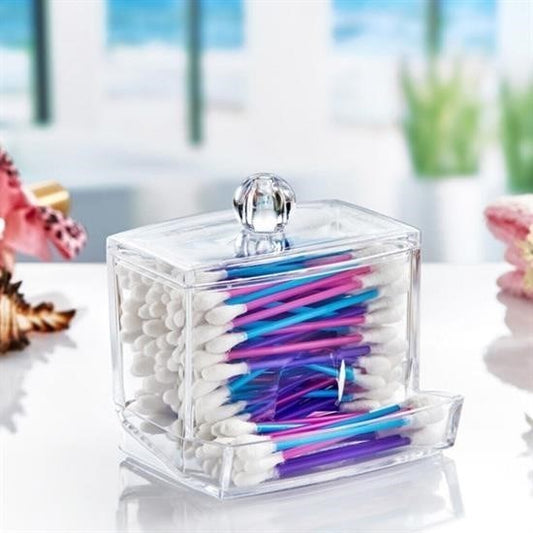 BUFFER® Þeffaf Kapaklý Kulak Temizleme Çubuðu Organizatörü Saklama Kutusu