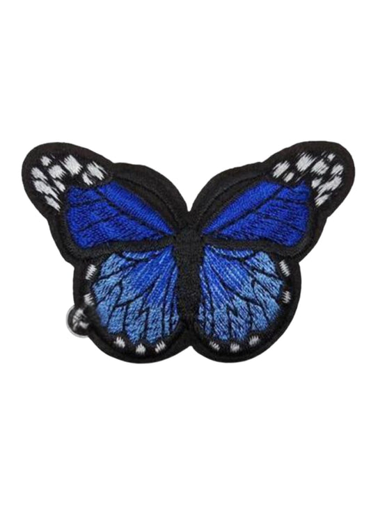 Aplike Ütü Ýle Yapýþan Kelebek Lacivert Arma 7x5 cm