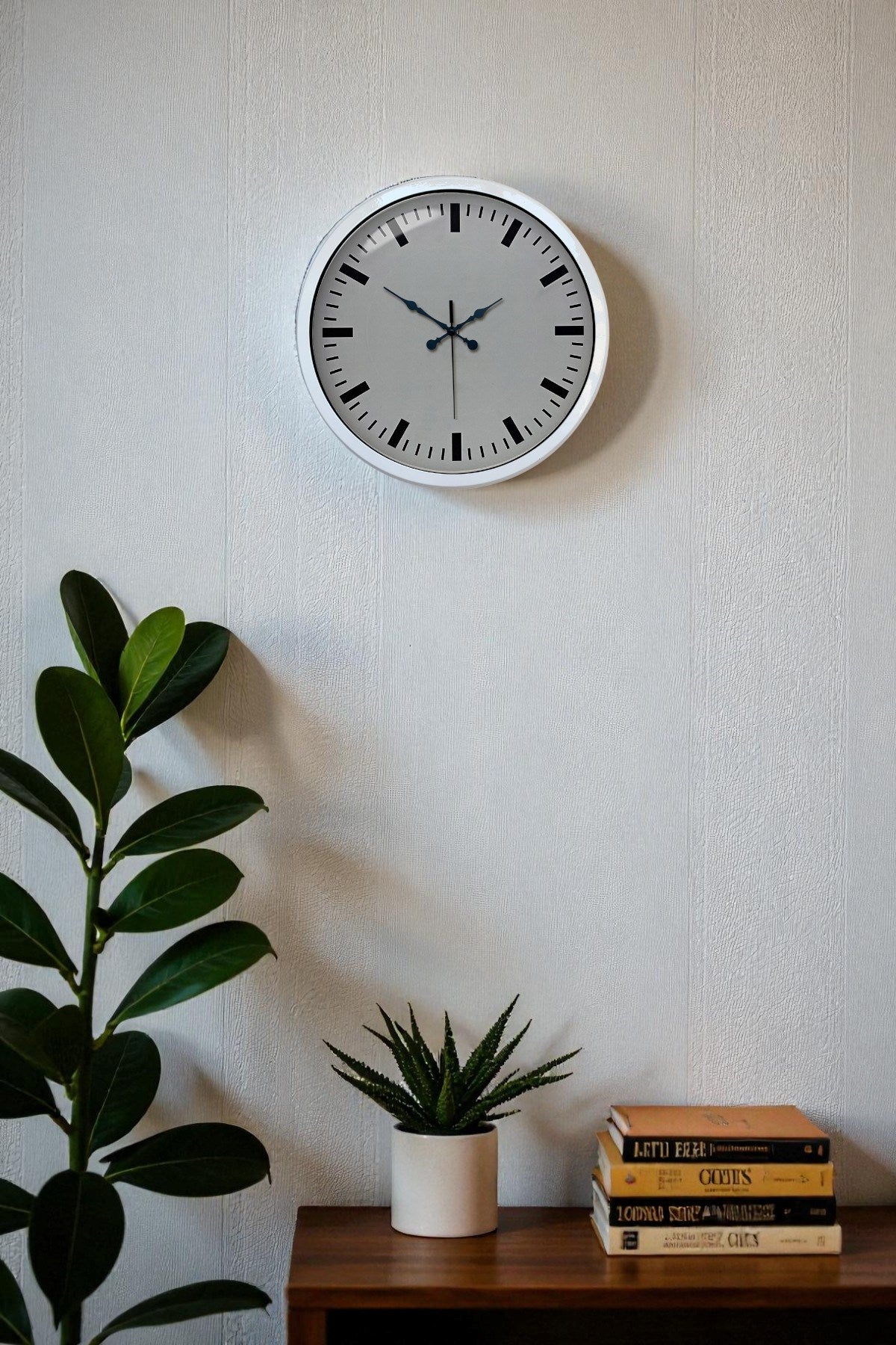 Zentime 40 Cm Beyaz Klasik Duvar Saati