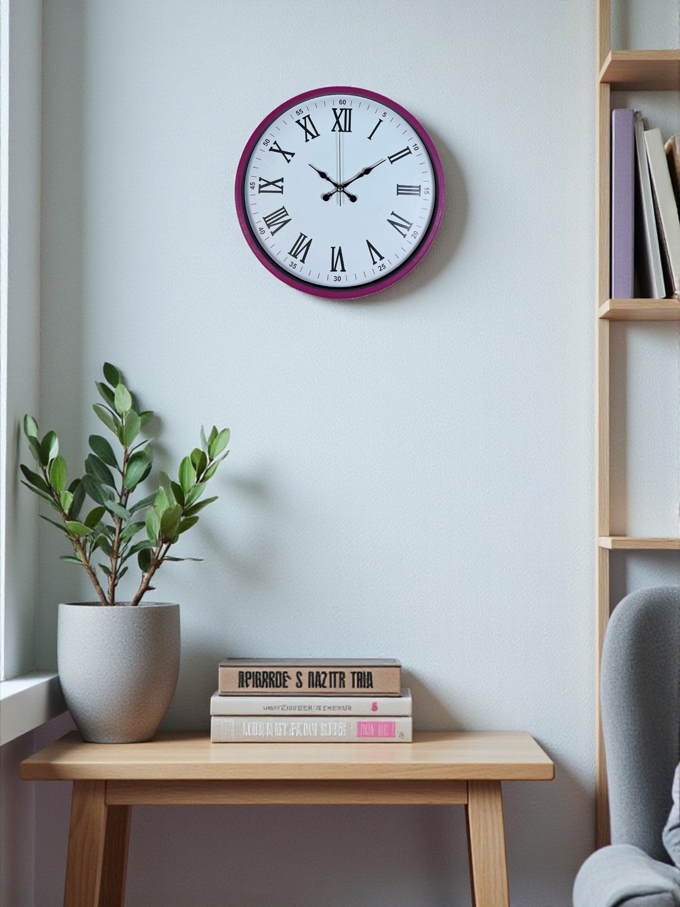 Zentime 36 Cm Pembe Dekoratif Duvar Saati